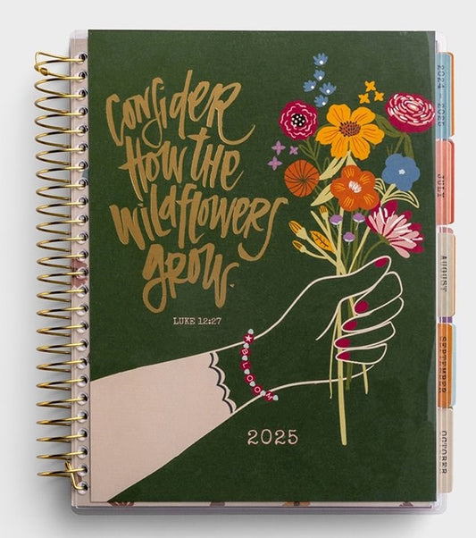 2025-Katygirl Designs-Consider How The Wildflowers Grow-18 Month Agenda Planner