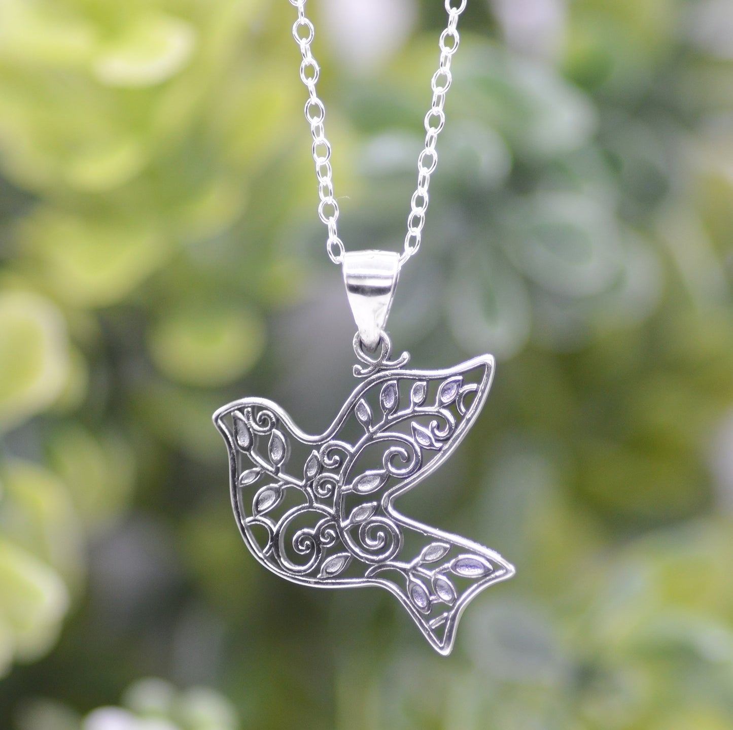 Necklace-Eden Merry-Floral-Dove