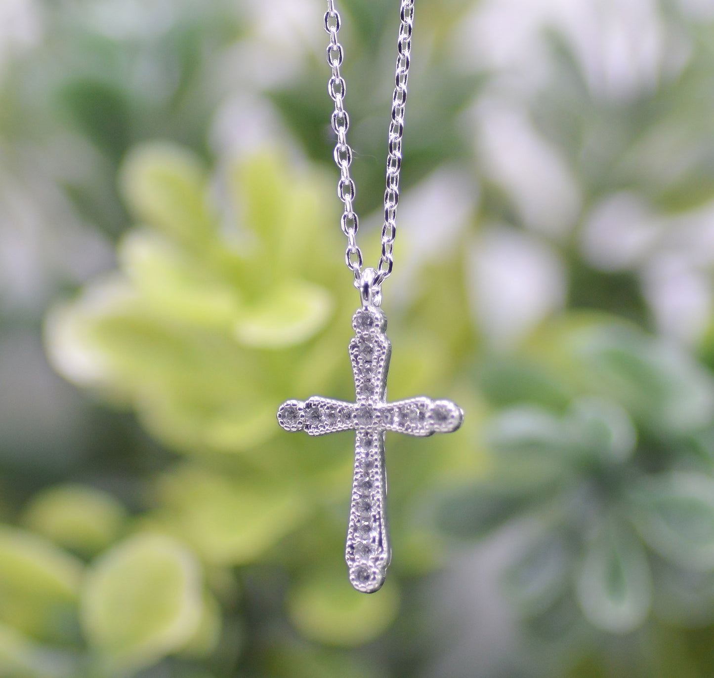 Necklace-Eden Merry-Silver-Cross