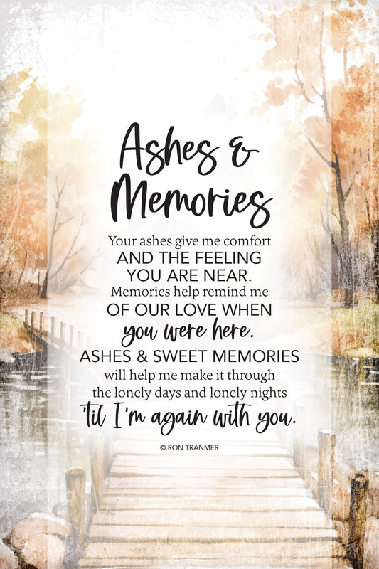 Plaque-Bereavement-Ashes & Memories (6" x 9")