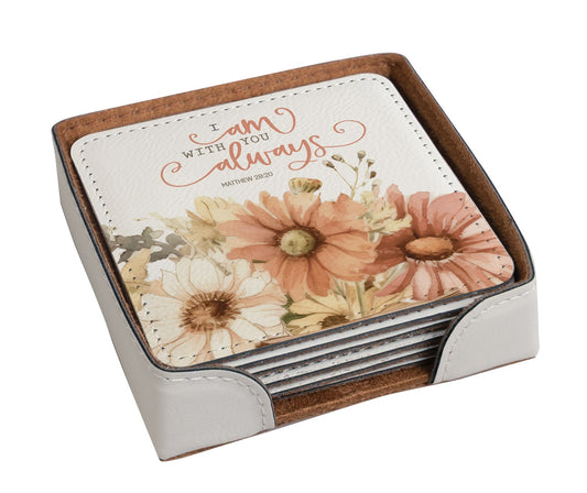 Coaster Set-I Am With You Always (Pk/6) (Matthew 28:20)