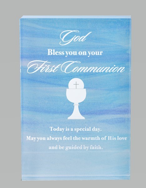 Plaque-First Communion (4" x 6") (Pack of 3)