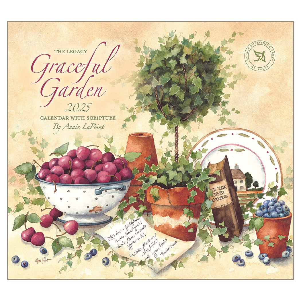 2025 Wall Calendar-Graceful Garden (13.66" x 12")