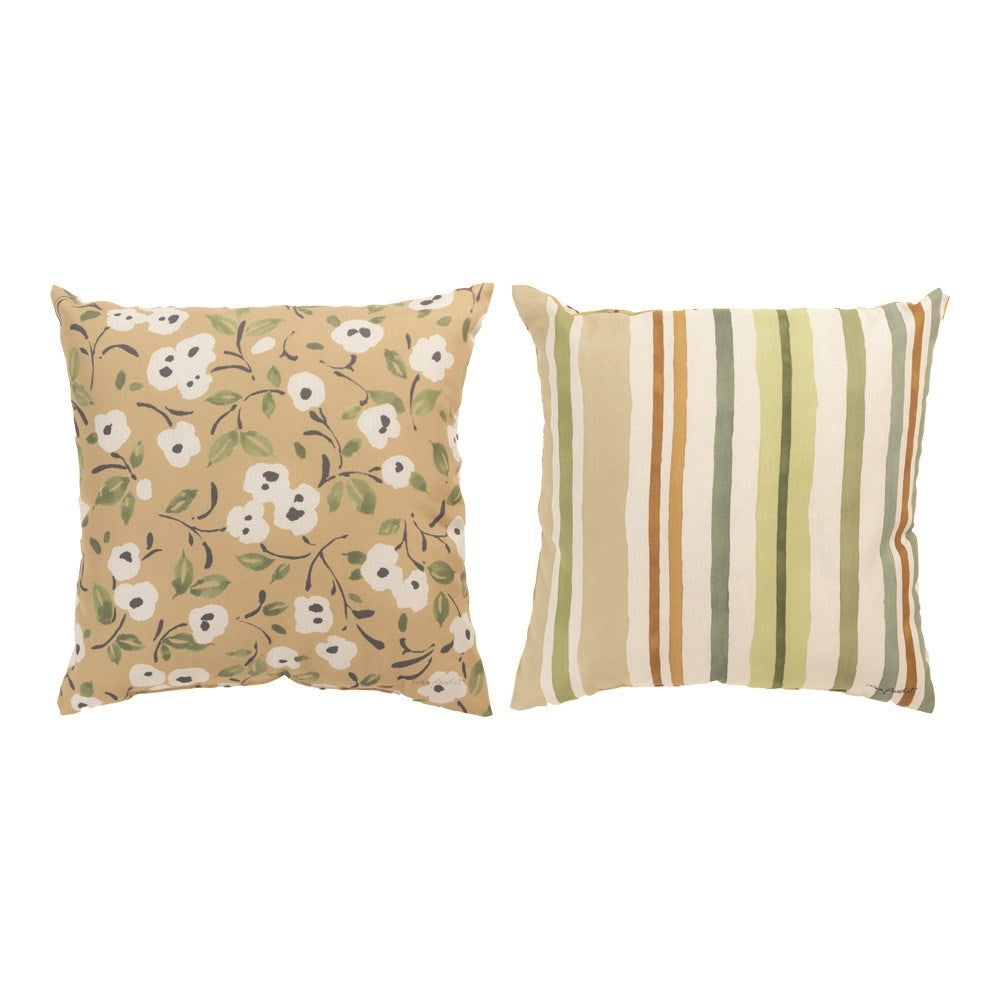 Pillow-Brown-Green Fields-Indoor/Outdoor (18" x 18")