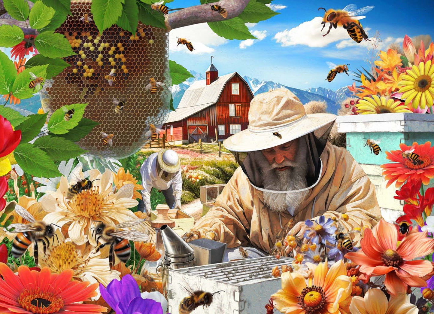 Jigsaw Puzzle-Beekeeper Farm (1000 Pieces)