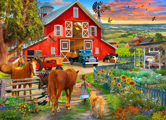 Jigsaw Puzzle-Horse Farm (1000 Pieces)