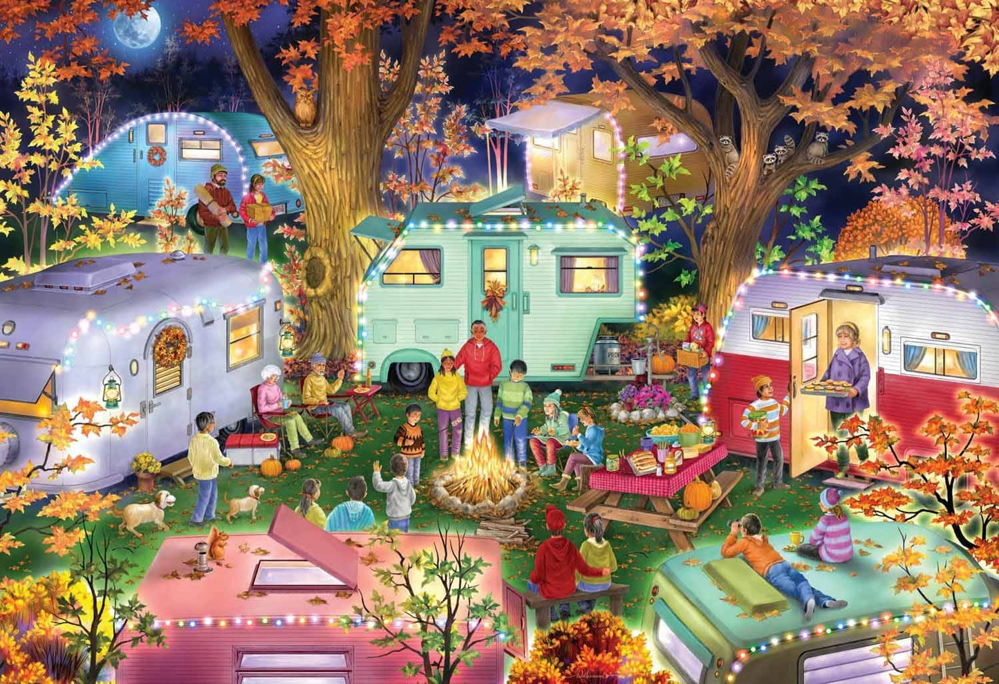 Jigsaw Puzzle-Fall Campers (100 Pieces)