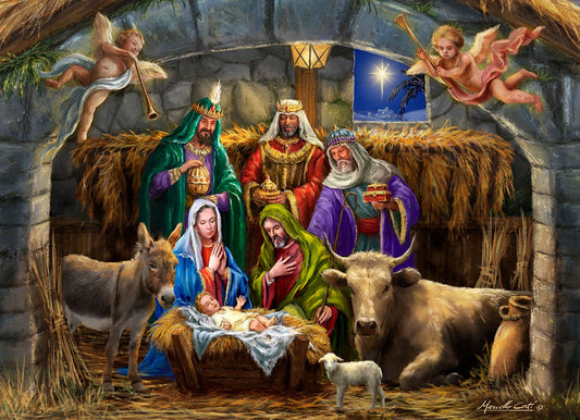 Jigsaw Puzzle Advent Calendar-In The Manger (1000 Piece)