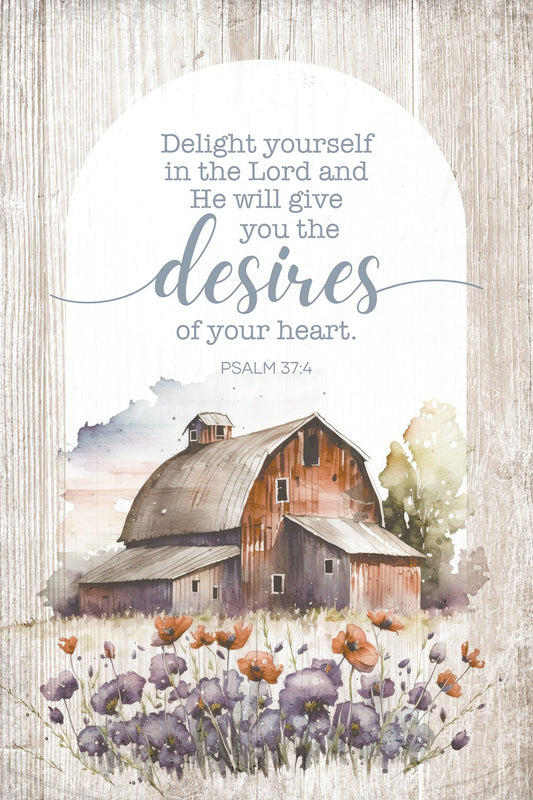 Wall Plaque-Mini Blessings-Delight Yourself (4" x 6")