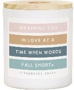 Candle-Wrapping Love-Strawberry Cream Scent