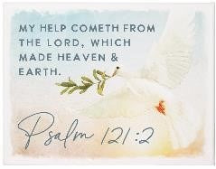 Wrapped Canvas-Psalm 121:2-Dove (9" x 12")