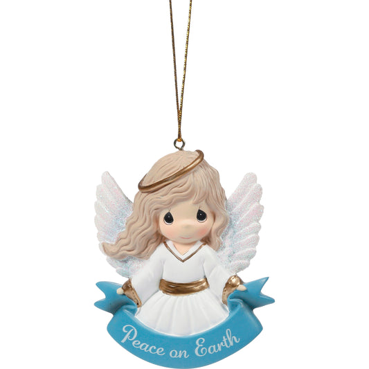 Ornament-Flat-Peace On Earth Angel (2.75"H)