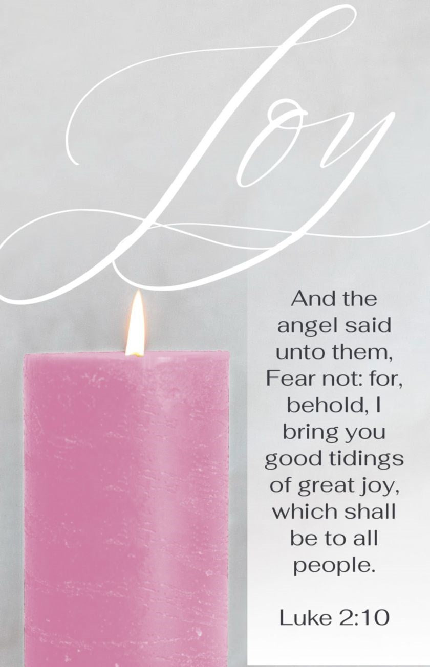 Bulletin-Advent Week 3: Joy (Lue 2:10  KJV) (Pack Of 100)