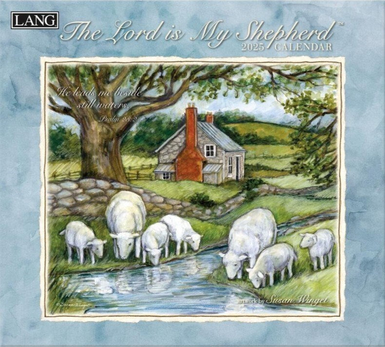 2025-Wall Calendar-The Lord Is My Shepherd (13.375" x 12")