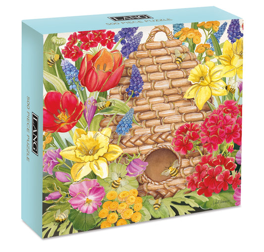 Jigsaw Puzzle-Beehive & Blooms (500 Pieces)