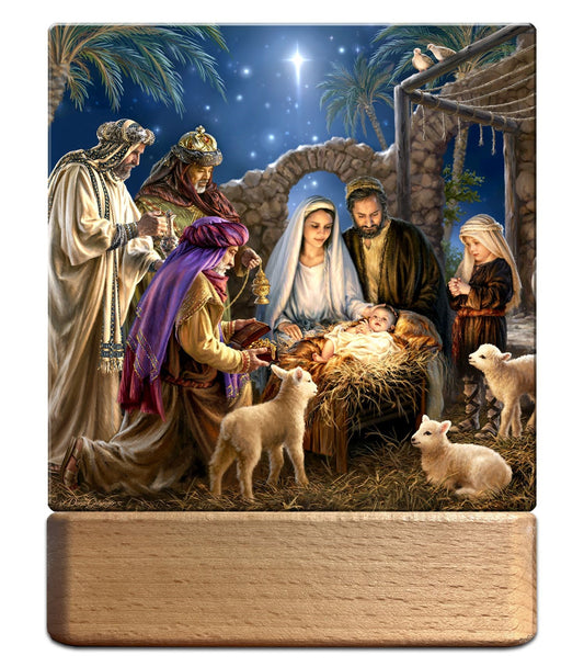 Night Light/Plaque-LED-The Nativity (7"H)