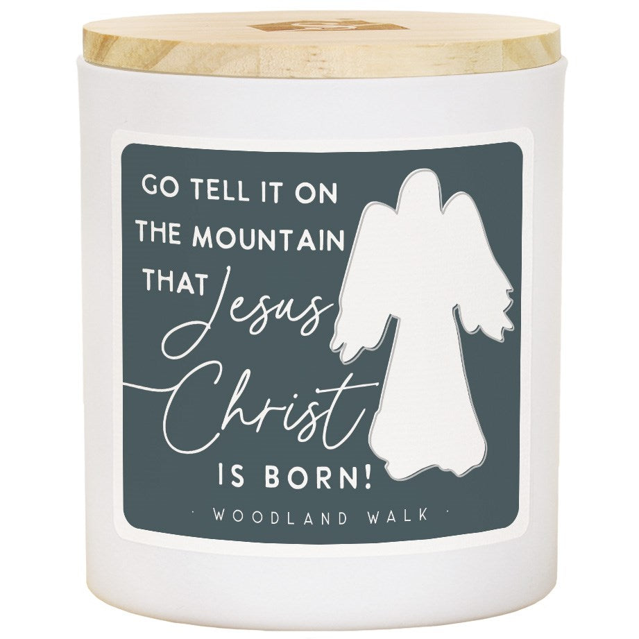 Candle-Jesus Christ Is Born-Woodland Walk Scent (3.5 x 4.25)