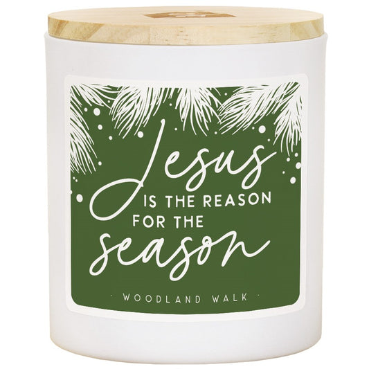 Candle-Jesus Is The Reason-Woodland Walk Scent (3.5 x 4.25)