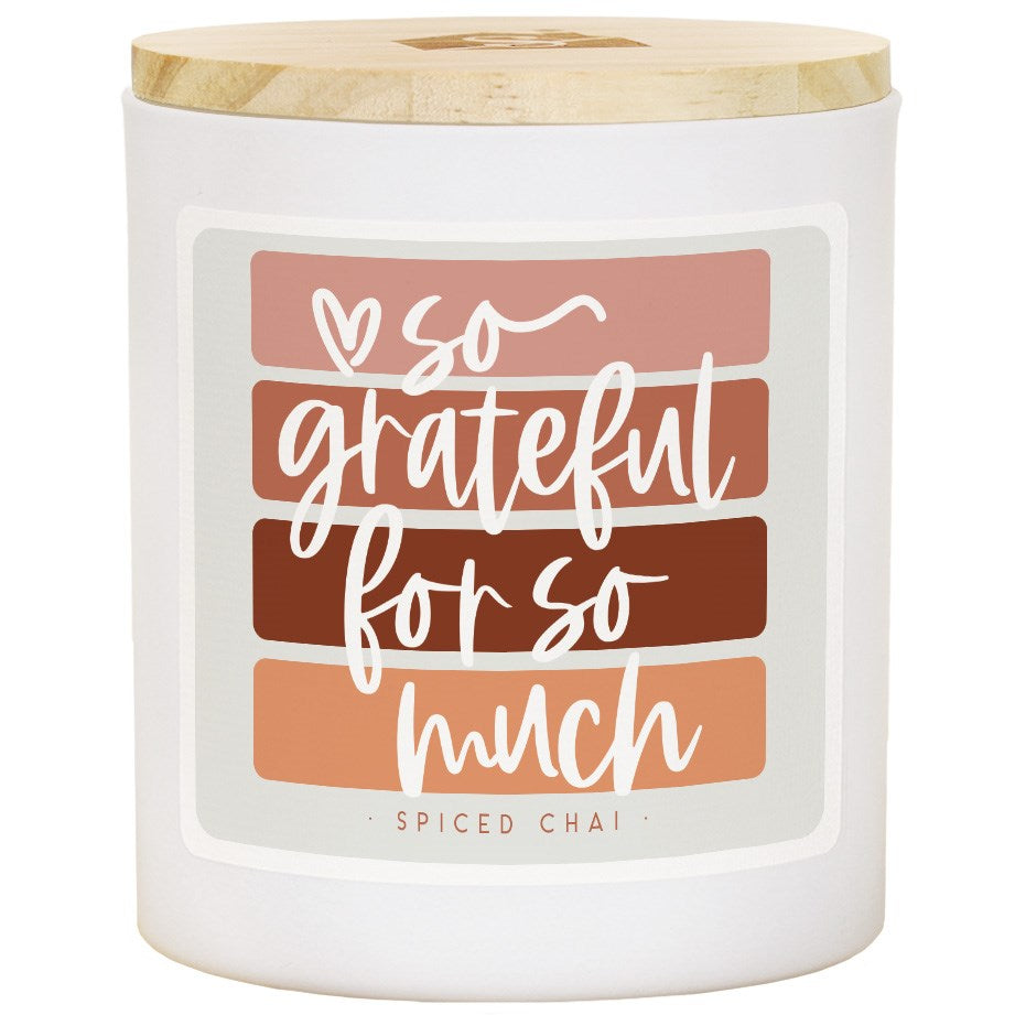 Candle-Grateful Stripes-Spiced Chai Scent (3.5 x 4.25)