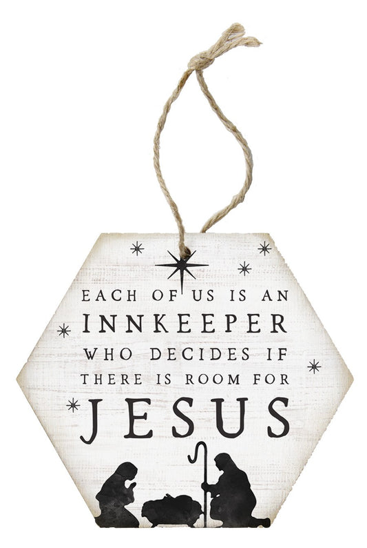 Ornament-Honeycomb-Room For Jesus (6.875 x 4.5)