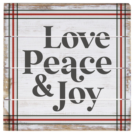 Petite Pallet-Love Peace Joy Plaid (6 x 6)