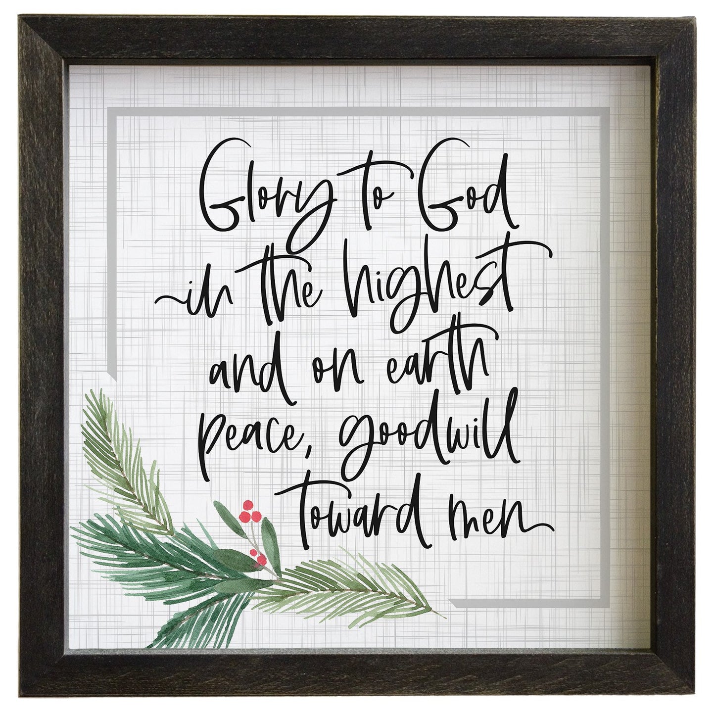 Rustic Frame-Glory To God (10 x 10)