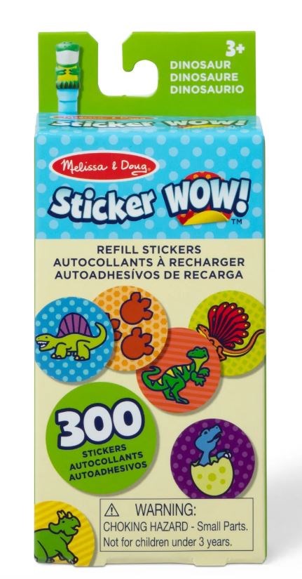 Sticker Wow! Mini Activity Pad & Refill Stickers-Dinosaur (200+ Stickers)