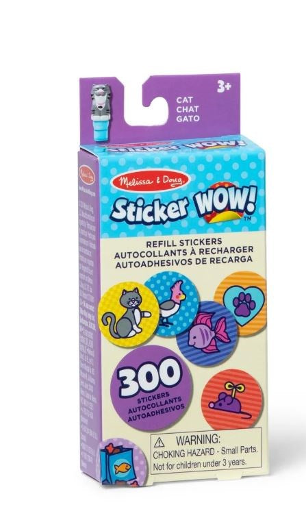 Sticker Wow! Refill Stickers-Cat (300+ Stickers)