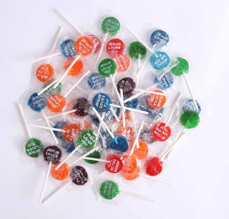 Lollipops-Jesus Loves You-Assorted Flavors (Pack Of 100)