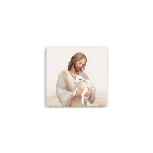 Coaster-Jesus & The Lamb (4 x 4) (Pack Of 6)