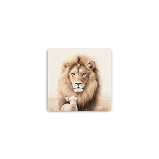 Coaster-Lion & Lamb (4 x 4) (Pack Of 6)