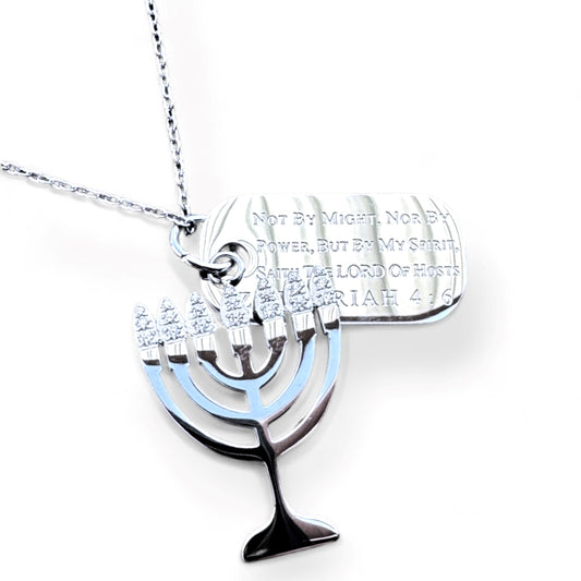 Necklace-Cz Candlestick-Zech. 4:6 (Womens) (18")