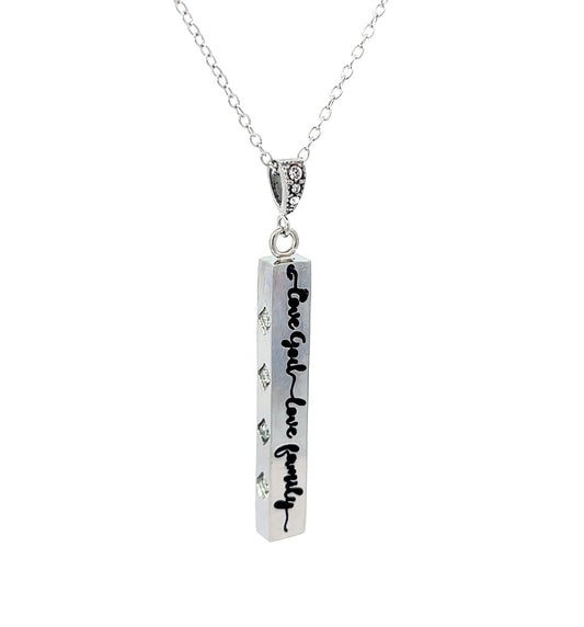 Necklace-Love God Love Family (Womens) (18")