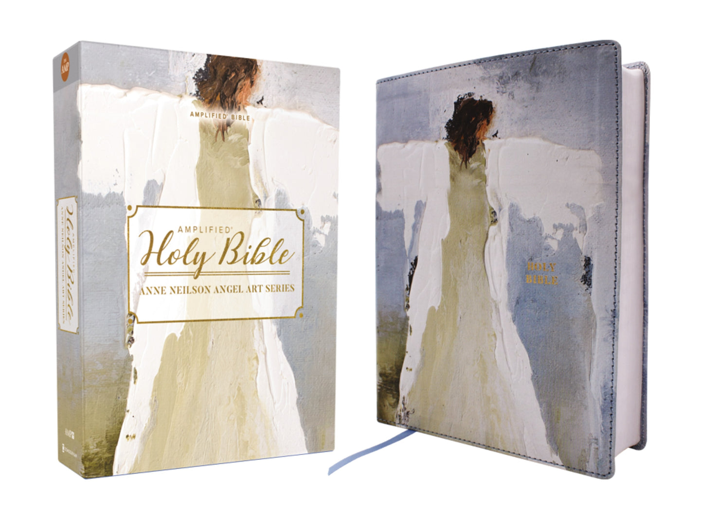 Amplified Holy Bible (Anne Neilson Angel Art Series)-Blue Leathersoft