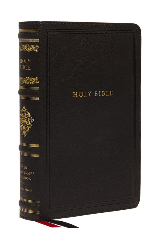 NKJV Large Print Reference Bible (Sovereign Collection) (Comfort Print)-Black Leathersoft