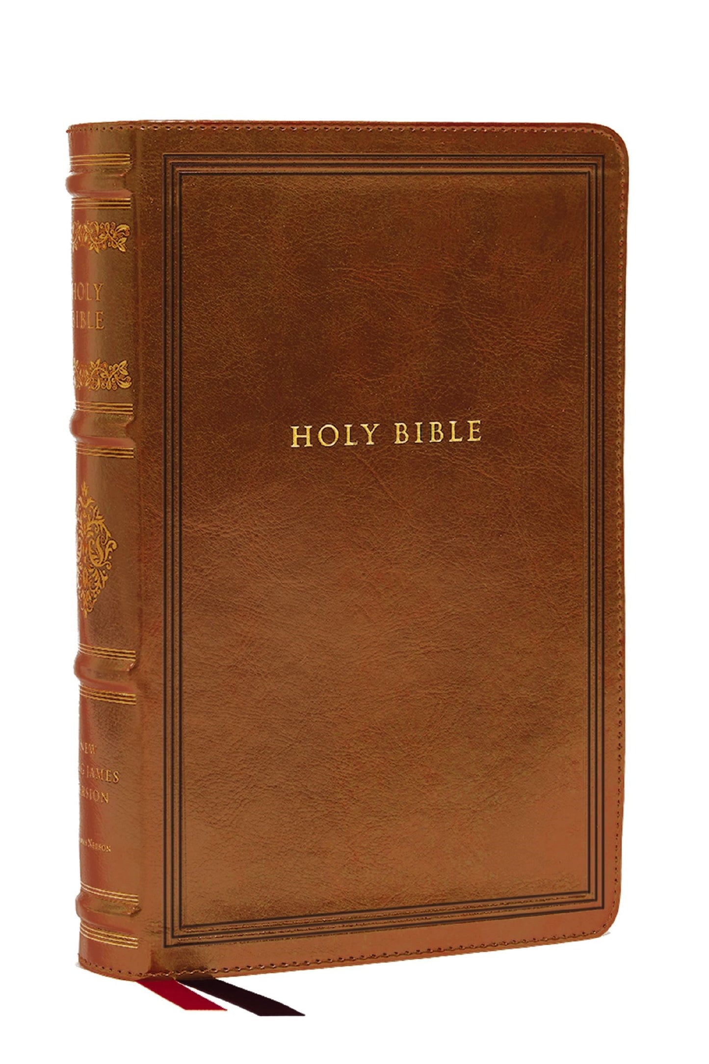 NKJV Large Print Reference Bible (Sovereign Collection) (Comfort Print)-Brown Leathersoft