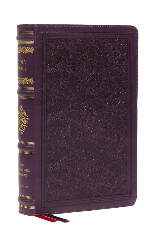 NKJV Large Print Reference Bible (Sovereign Collection) (Comfort Print)-Purple Leathersoft