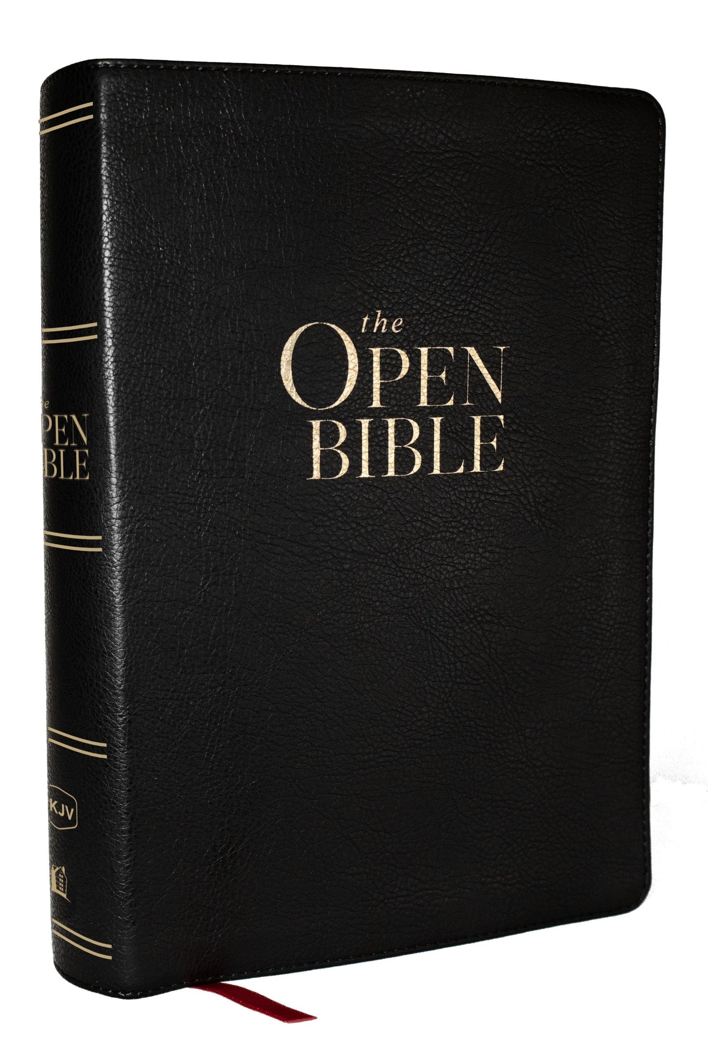 NKJV The Open Bible (Comfort Print)-Black Leathersoft