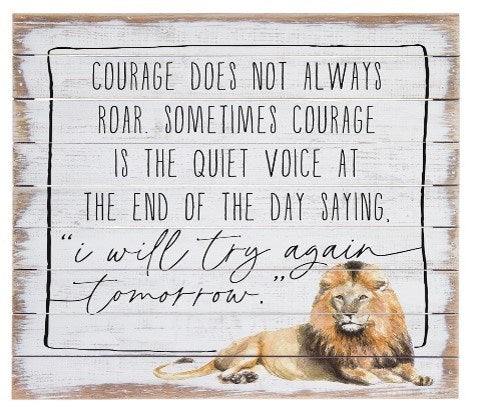 Perfect Pallet-Courage Not Roar (14" x 14")