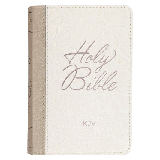 KJV Pocket Bible-White Faux Leather