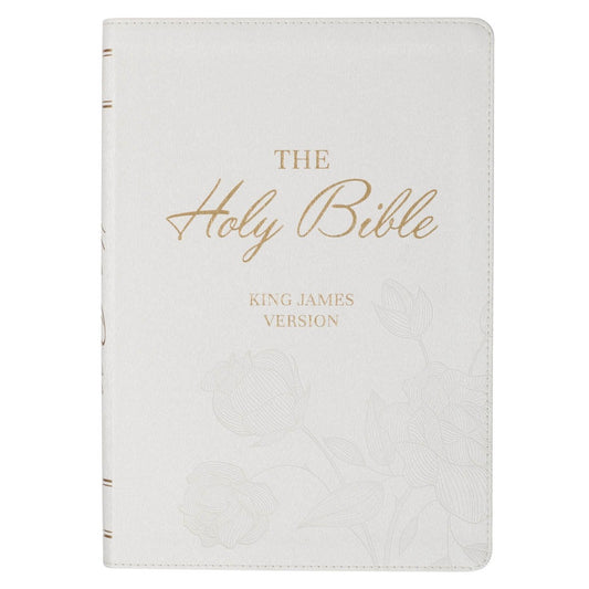 KJV Super Giant Print Bible-White Faux Leather