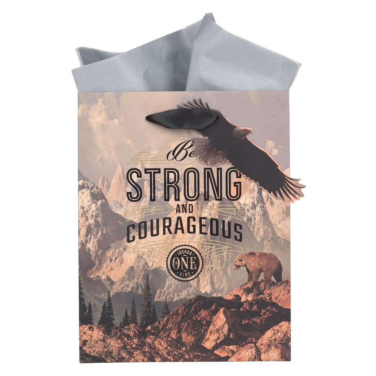 Gift Bag-Medium-Strong & Courageous Josh. 1:9