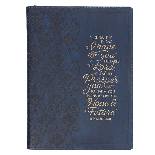 Padfolio-Navy I Know the Plans Jer. 29:11