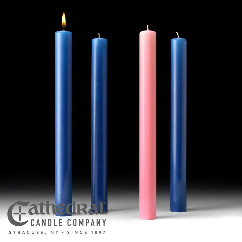 Advent Candle-3 Sarum/1 Rose (1 1/2" x 16")-51% Beeswax/APE (Pack Of 4)