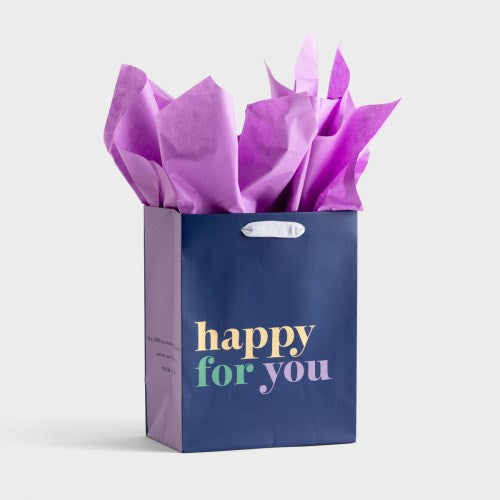 Gift Bag-Specialty-Happy For You-Psalm 126:3-Medium