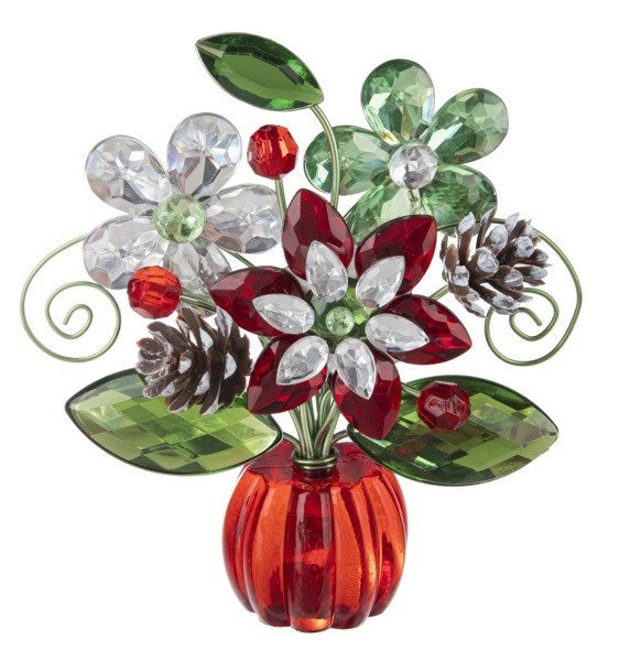 Posy Pot-Holiday Wishes (4")