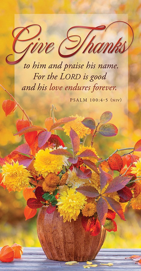 Offering Envelope-Give Thanks (Psalm 100:4-5  NIV) (Pack Of 100)