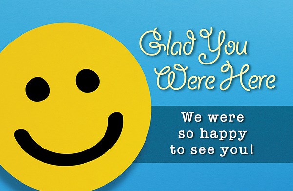 Postcard-Glad You Were Here (1 John 5:2) (Pack Of 25)