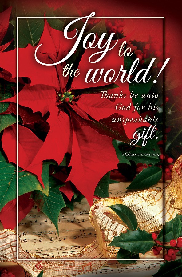 Bulletin-Joy To The World! (2 Corinthians 9:15) (Pack Of 100)