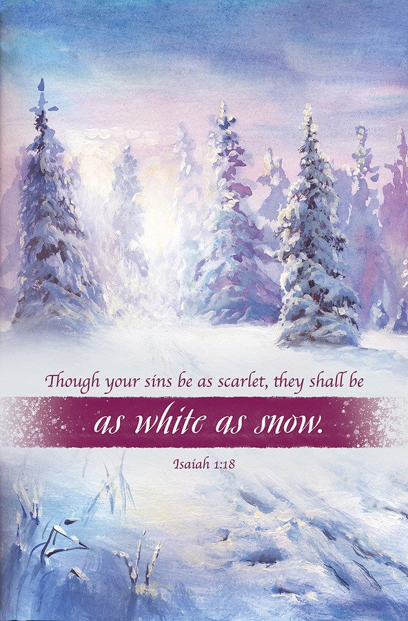 Bulletin-Though Your Sins Can Be As Scarlet/White As Snow (Isaiah 1:18) (Pack Of 100)